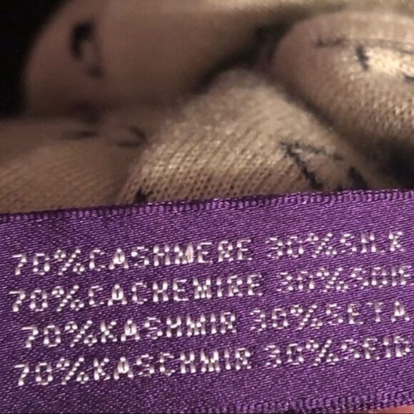 Ralph Lauren Spring *07 Black & Cream Cashmere Blend 3D Cube V-Neck Sweater Vest - Picture 10 of 17